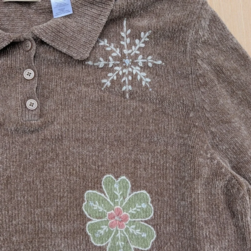 Vintage Alfred Dunner 90's Cottage Floral Soft Pullover Sweater‎ Women's 3X